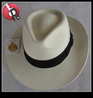 Nouveau style laine feutre hommes fedora chapeau Michael Jackson style blanc