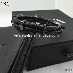 贵族用品泰国珠宝制造商黄貂鱼手链男女通用珠宝2带皮革黄貂鱼手镯 - Product Image 6