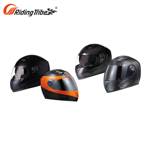 Fibra de carbono Casco integral de motocicleta Café Racer casco con certificado ECE - Product Image 5