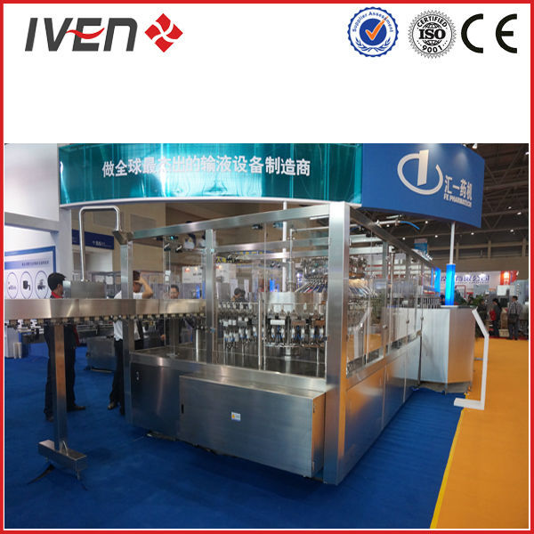 Botella de plástico líquido solución salina normal linea de produccion
