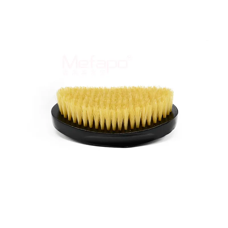 Kıl doğal doku özel logo ahşap 360 eğrisi dalgalı erkekler yumuşatma sakal fırça kayın taraklar saç şekillendirici araçları
