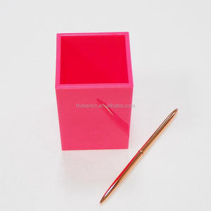 Portapenne <span class=keywords><strong>rosa</strong></span> portapenne in acrilico Color moda Set Set di cancelleria per ufficio - Product Image 6
