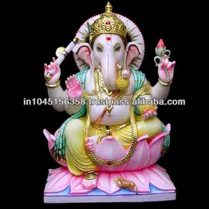 Lord Ganesh Marble Statue Sculpture Handmade