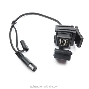 MOTORCYCLE SAE connector to Dual USB outlet