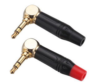 Prise audio stéréo <span class=keywords><strong>mini</strong></span> 3,5 mm à angle droit 1/8 pouce 3 pôles <span class=keywords><strong>Jack</strong></span> téléphonique plaqué or - Product Image 2