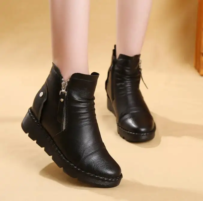 up-0658r Warm fashion casual shoes wholesale pu leather boots women shoes