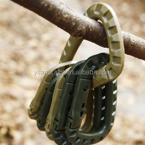 5PCS Plastic Carabiner D-Ring Key Chain Clip Hook Outdoor Camping Buckle Snap