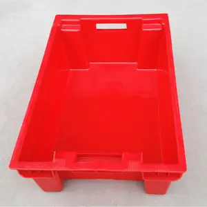 solid closed Stacking and Nesting plastic transport fish box totes