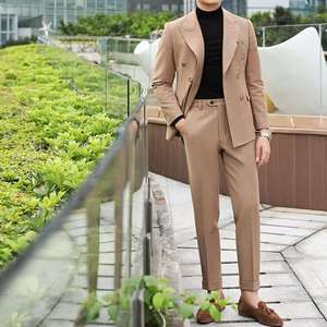 Affari <span class=keywords><strong>Doppiopetto</strong></span> Primavera e Morale degli uomini di Estate di Modo di Stile Britannico delle Signori Baitie Abiti - Product Image 2