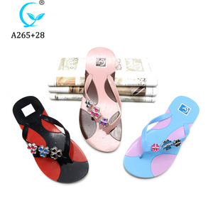 2019 de alta calidad de pvc de plástico impreso flip-flops zapatillas <span class=keywords><strong>Sandalias</strong></span> de las mujeres - Product Image 6