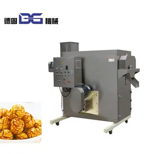 Máquina de fabricação de milho popcorn, máquina automática de quinoa de ar quente contínuo