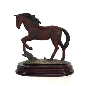 Cheval rouge articles d'ameublement statues d'animaux d'intérieur