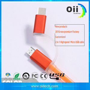 <span class=keywords><strong>2</strong></span> en 1 cable de datos USB a macho a micro & L = 1 m y <span class=keywords><strong>2</strong></span> m y 3 M para ipone y otros (carcasa de aluminio) cable USB - Product Image 5