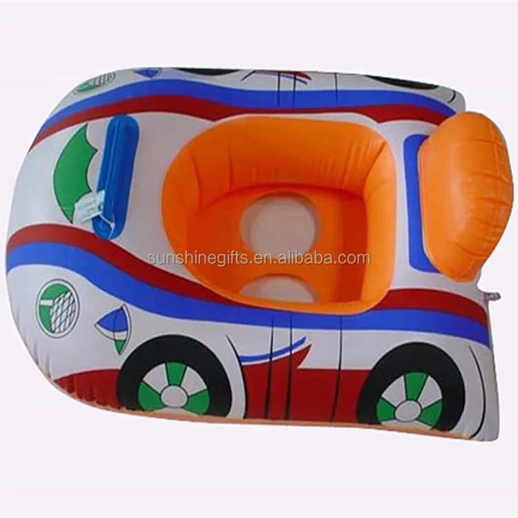 Assento de carro infantil para natação, anel inflável para carro