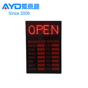 24 giờ thời gian giờ làm việc LED dấu hiệu mở, LED màn hình quảng cáo LED hiển thị bảng điều chỉnh - Product Image 2