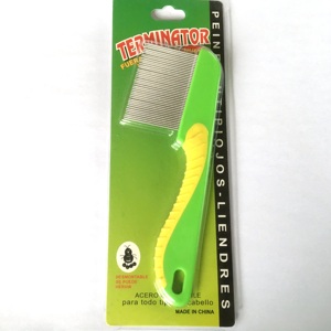Pettine Antiparassitario con Impugnatura in Plastica Antiscivolo, Denti Lunghi in Acciaio Inox per il Controllo di <span class=keywords><strong>Pidocchi</strong></span>, Zecche e Pulci, per Uso Domestico - Product Image 3