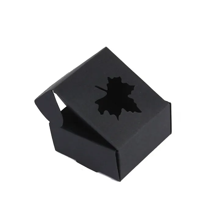 กล่องสบู่พิมพ์กระดาษแบบกำหนดเองสี่เหลี่ยมสีดำ