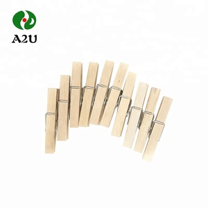 <span class=keywords><strong>Vintage</strong></span> handmade wooden craft clips clothespins - Product Image 3