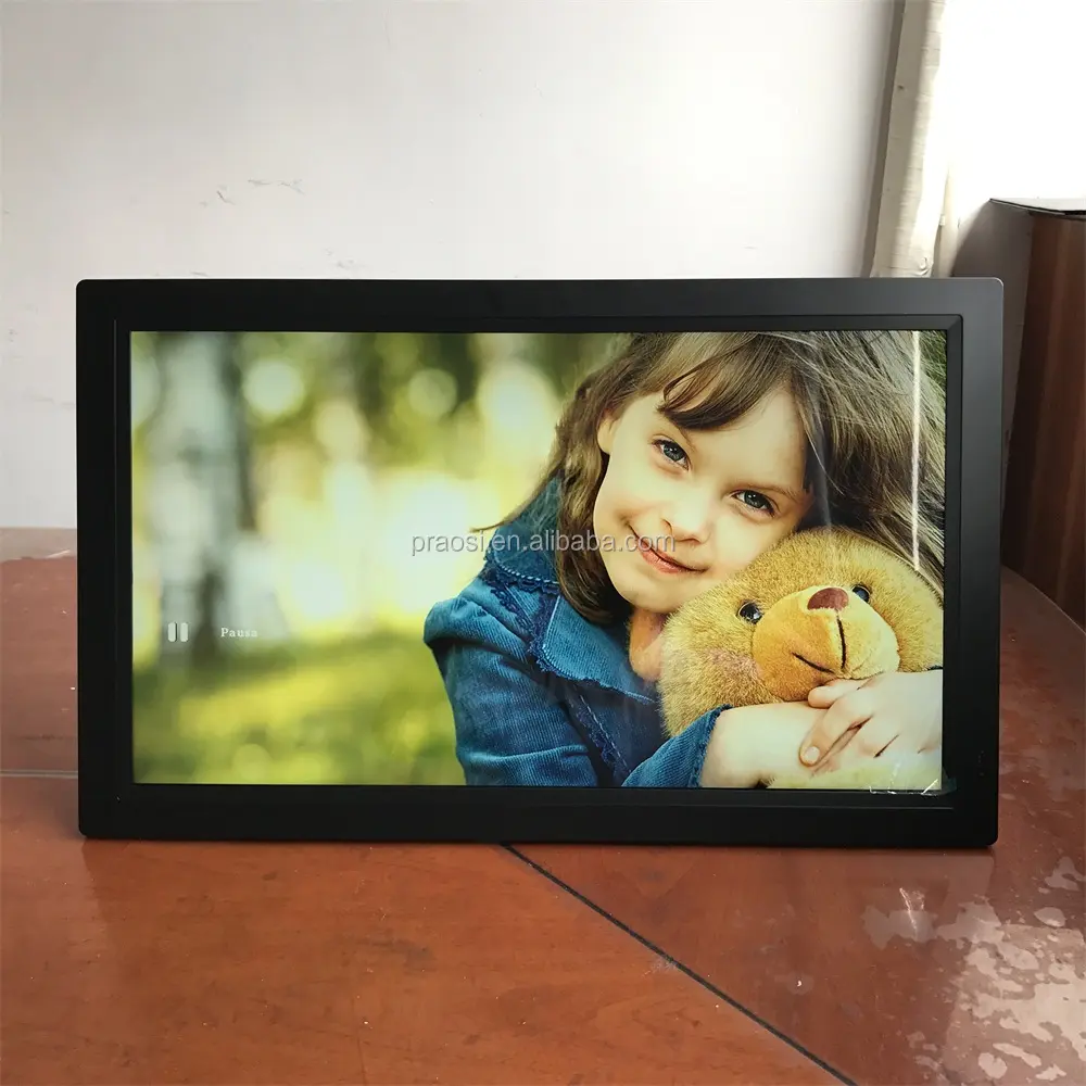 23.6 inch digital electronic frame/blue movie mp4 video download, mp3 music downloads