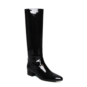 WETKISS Occident Tendenze di Modo di Inverno Scarpe di Vernice Nera <span class=keywords><strong>Stivali</strong></span> di Pelle Piatta <span class=keywords><strong>Stivali</strong></span> Da <span class=keywords><strong>Equitazione</strong></span> Signora <span class=keywords><strong>Stivali</strong></span> Alti Al Ginocchio Scarpe Da Donna - Product Image 1