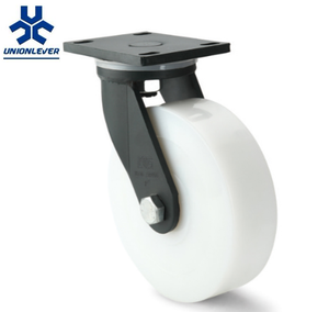 Extra-Heavy Duty Branco Nylon Material Placa Giratória Rodízio Roda Duplo Ball Bearing Móveis Rodízios Customizável OEM - Product Image 1