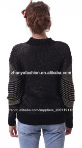 Dame. 2013 chaude motif jacquard <span class=keywords><strong>pull</strong></span> <span class=keywords><strong>pull</strong></span> métallisé filament - Product Image 3
