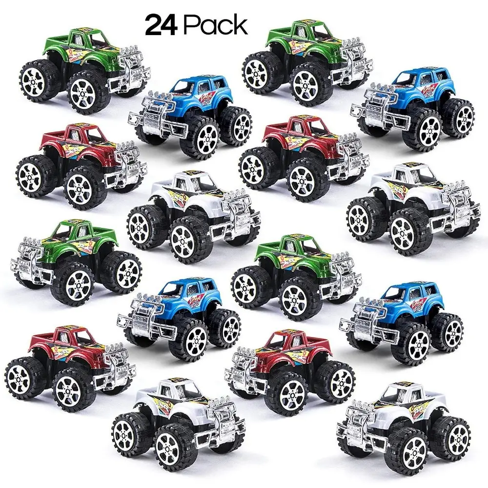Promotion OEM cheap kids car plastic mini pull back monster truck toys