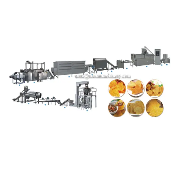 Industry Fried Wheat Flour Snack Making Machine/Crispy Chips/Bugles/Rice Crust Process Line