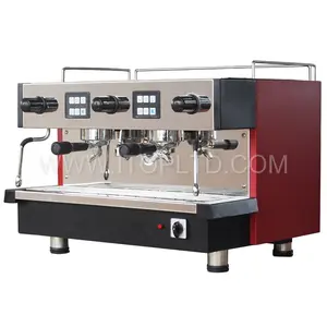 Toptan 140 bardak 11l Espresso iki grup kahve makinesi Cappuccino Express kahve makinesi tam bakır kazan ve ithal su P