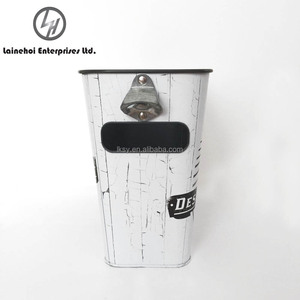 Custom Logo Eco-Friendly Tin Rectangular <b>Metal</b> Ice Bucket New Fashion Style Beverage <b>Tubs</b> for Bottles - Product Image 2