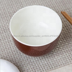 Deux Tons Couleur Ronde Corée Style Bol De Noix De Coco Écologique Soupe Bol - Product Image 3