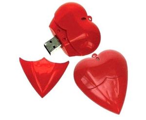 Hình trái tim USB 2.0/3.0 Key Flash Drive 1GB-64GB mã hóa vật liệu nhựa Pendrive - Product Image 5