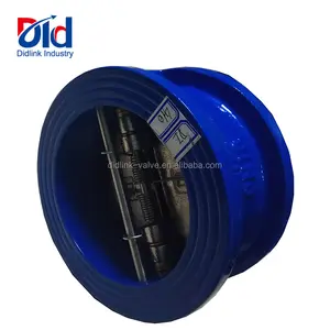 Cast Iron Air Compressor DN80 PN16 Wafer Butterfly Type Swing Dual Plate Spring Tilting Disc Non Reture Check Valve