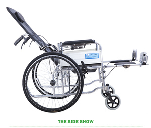 Sillón reclinable plegable completa mintiendo recling cómoda silla de ruedas con orinal para ancianos y pacientes silla de ruedas - Product Image 3