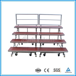 Attractive Anti-slip contreplaqué cadre en aluminium pliant église risers chorale étape - Product Image 2