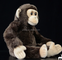 Jouet gorille moekey noir en peluche réaliste/animaux de zoo singe personnalisé jouets en peluche gorille orang-outan personnalisés bon marché