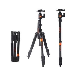 FT-555 142cm có thể điều chỉnh máy ảnh chuyên nghiệp Điện thoại video vòng ánh sáng đứng Tripod với 1/4 vít cho Canon Nhôm Du Lịch DSLR