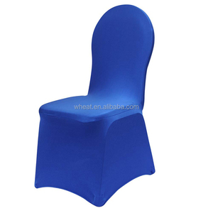 כיסוי כיסא מלון בצבע כחול לייקרה ספנדקס - Product Image 1