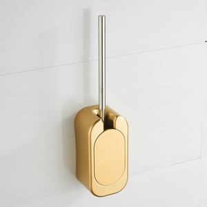 Mango decorativo <span class=keywords><strong>de</strong></span> acero inoxidable para limpieza profunda, soporte adhesivo <span class=keywords><strong>de</strong></span> plástico ABS para cepillo <span class=keywords><strong>de</strong></span> inodoro - Product Image 2