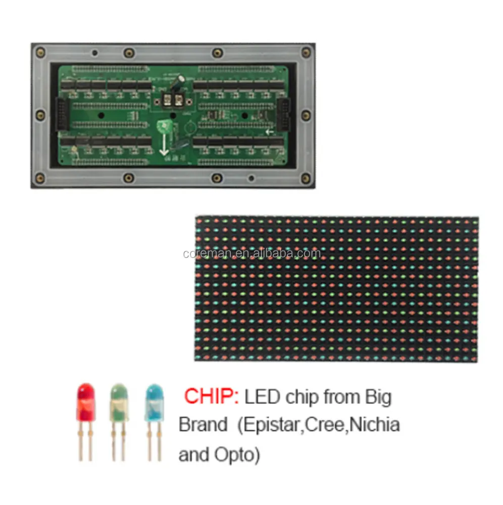 2016 alibaba hd video günstigen p20 outdoor led-modul p10 p12 p16 p20 modul rgb videowand