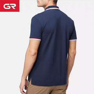 <span class=keywords><strong>Polo</strong></span> da Uomo OEM Traspirante in Poliestere Spandex con Logo Personalizzato Ricamato, Manica Corta con Bordatura Personalizzata, Jersey Tinta Unita - Product Image 3