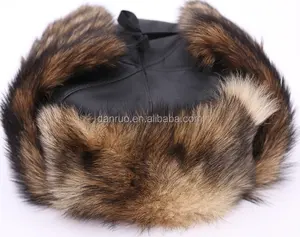Man Wolf skin lei feng hat winter outdoor warmth real fur hat