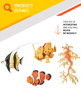 12pcs Eco-friendly Products 3d Sea Coral Fish Toys <strong>Plastic</strong> Ocean <strong>Animals</strong> - Product Image 2
