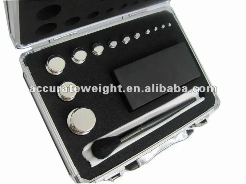 F1 M1 1 da 1mg a 200g set di pesi di calibrazione in acciaio inossidabile con scatola di alluminio