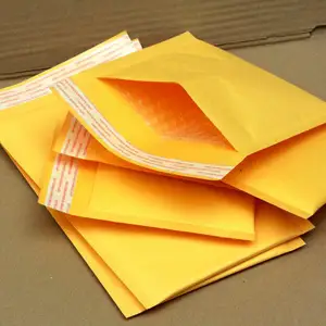पीले क्राफ्ट सस्ते कागज बुलबुला लिफाफा/क्राफ्ट लिफाफा सोने क्राफ्ट पैकेजिंग बैग