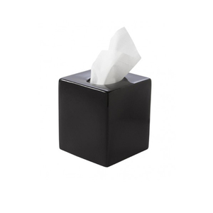 Boîte <span class=keywords><strong>à</strong></span> mouchoirs en céramique <span class=keywords><strong>carrée</strong></span> noire en gros - Product Image 1
