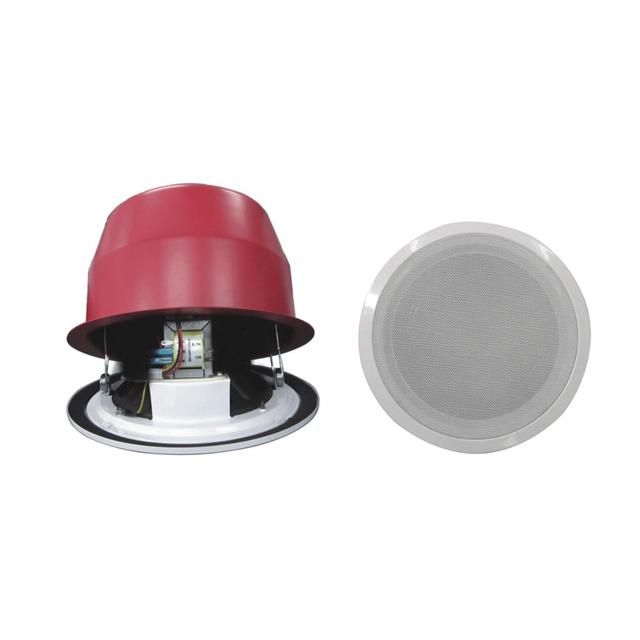 L-VCM6B/EN EN54 Voice Alarm 6w pa Ceiling Mounted Speaker Fire Resistant Cover with Dome Ideal for Even Sound Distribution