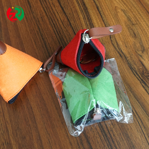 <span class=keywords><strong>MIni</strong></span> mode à la main porte-monnaie mignon feutre zipper coin pouch pour enfants - Product Image 3