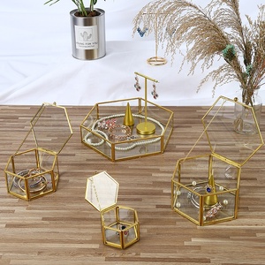 DIGU Châu Âu Hộp Hiển Thị Trang Sức Retro Tùy Chỉnh Made Lật Bụi Gương Kính Mỹ Phẩm Lưu Trữ Đồ Trang Sức Hiển Thị Khay Hộp - Product Image 5