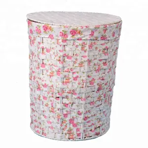 factory hot wholesale high quality woven storage basket with lid for household items